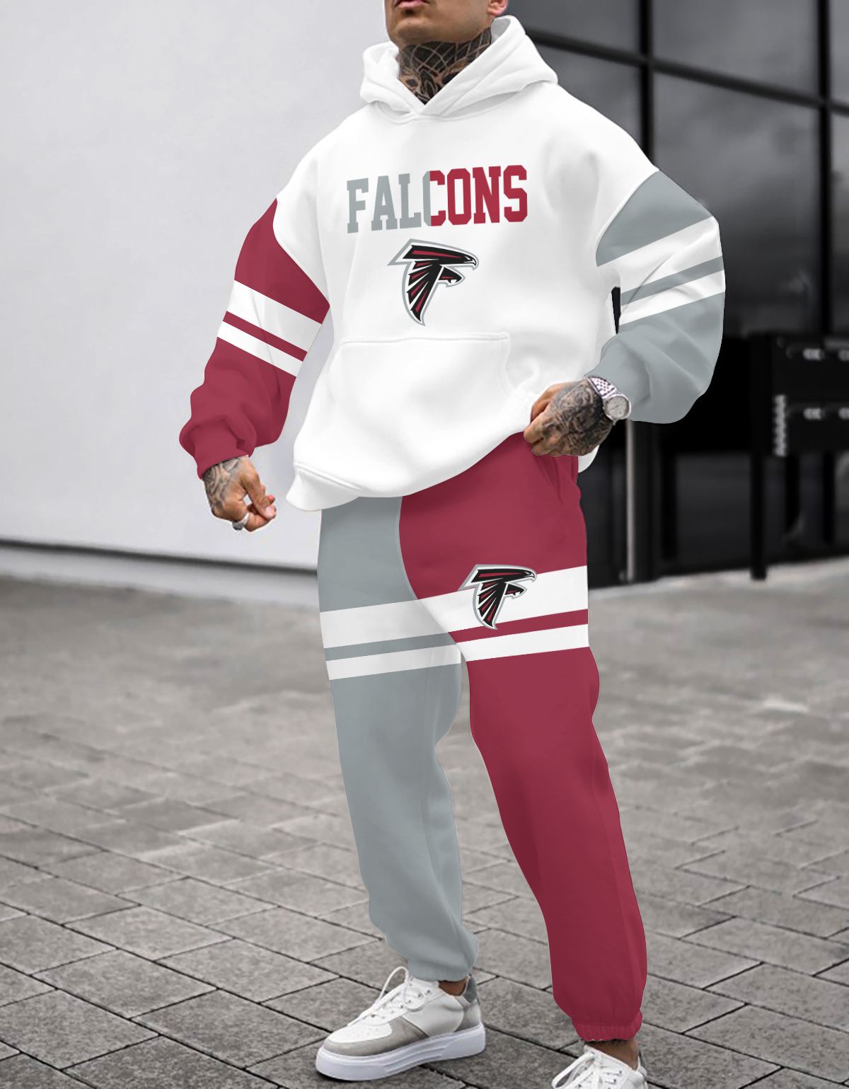 Buildercar - Atlanta Falcons NFL Sport Hoodie Tracksuit Style 331