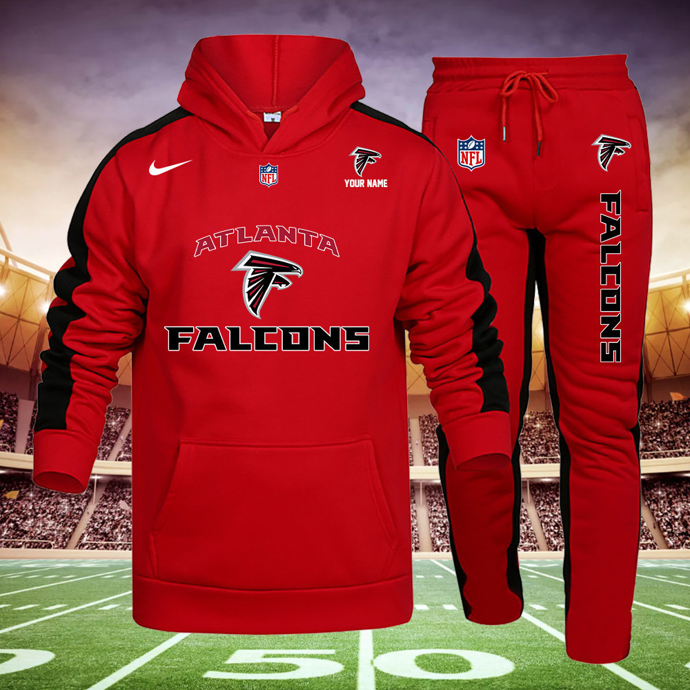 Buildercar - Atlanta Falcons NFL Team Sport Red Hoodie Sweatpant Tracksuit