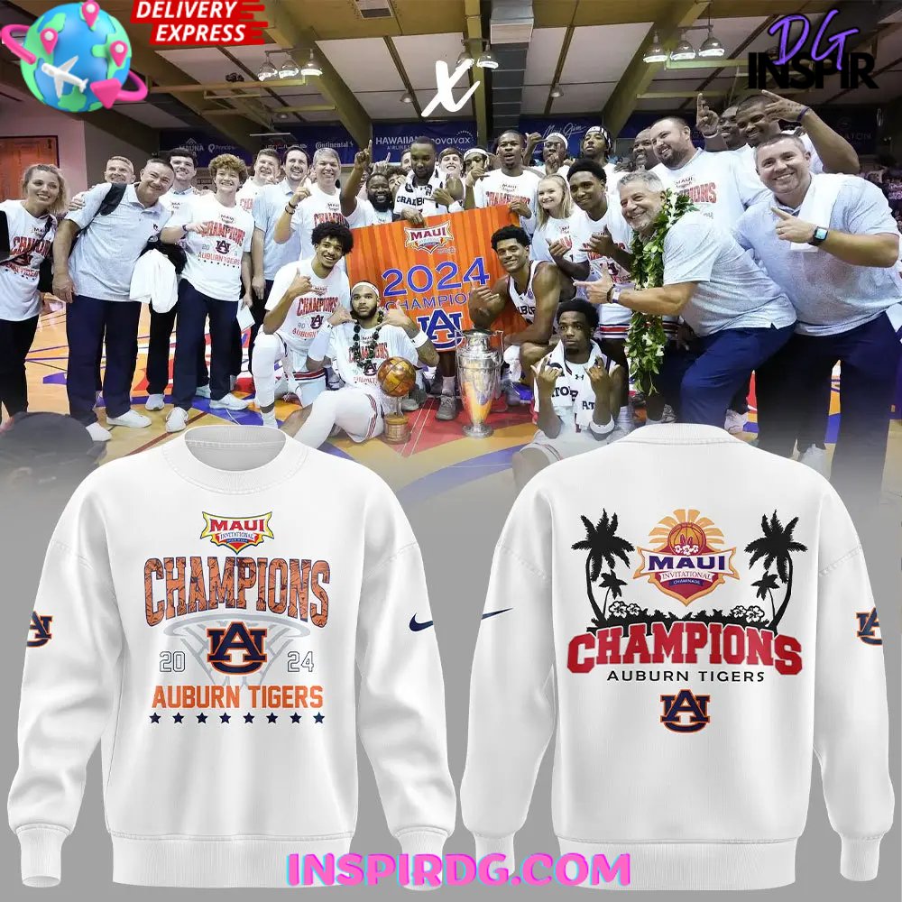 Buildercar - Auburn Tiger Maui Invitational Champions 2025 Sweatshirt Hoodie