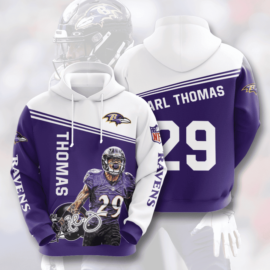 Buildercar - Baltimore Ravens 29 Thomas NFL Football Team Hoodie