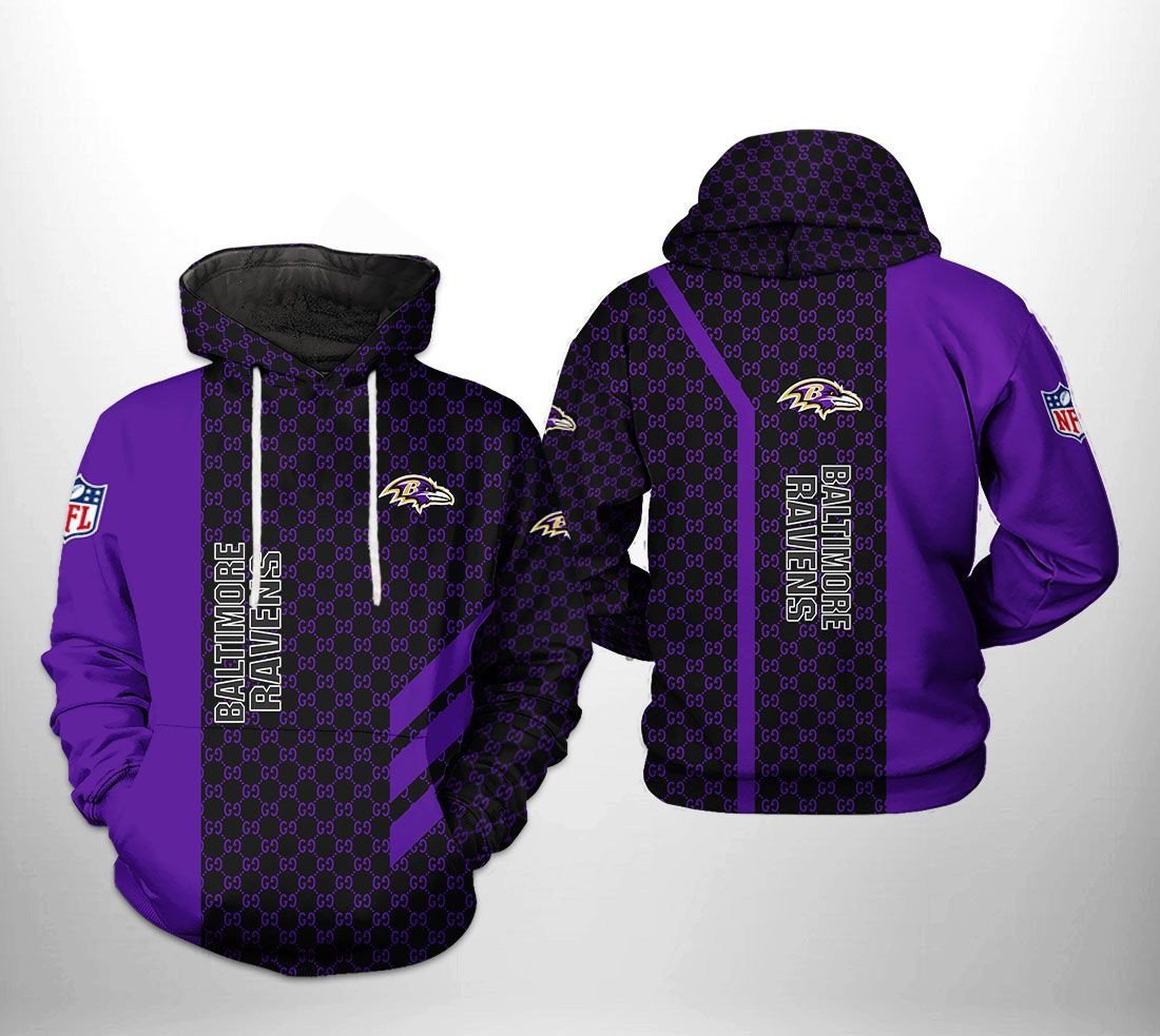 Buildercar - Baltimore Ravens Basic V3 NFL Football Team Hoodie