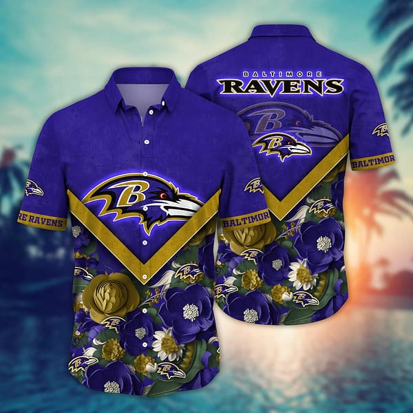 Buildercar - Baltimore Ravens Basic V4 NFL Football Team Hawaiian Shirt