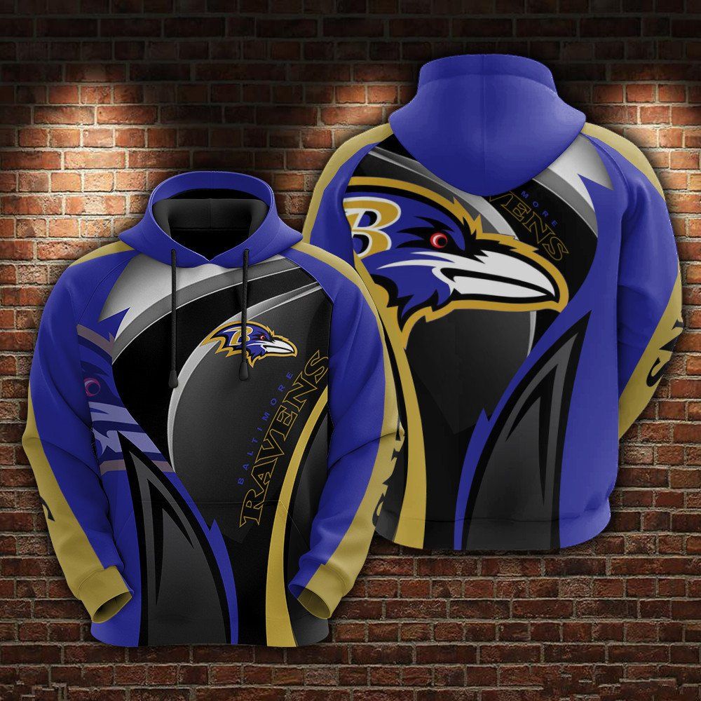 Buildercar - Baltimore Ravens Basic V6 NFL Football Team Hoodie