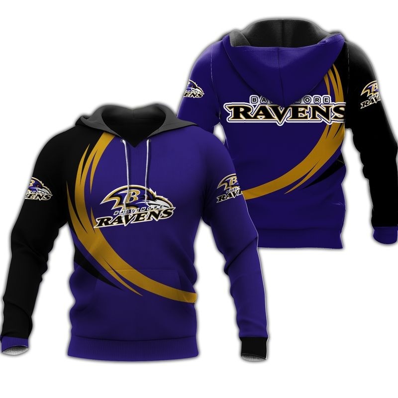 Buildercar - Baltimore Ravens Basic V8 NFL Football Team Hoodie