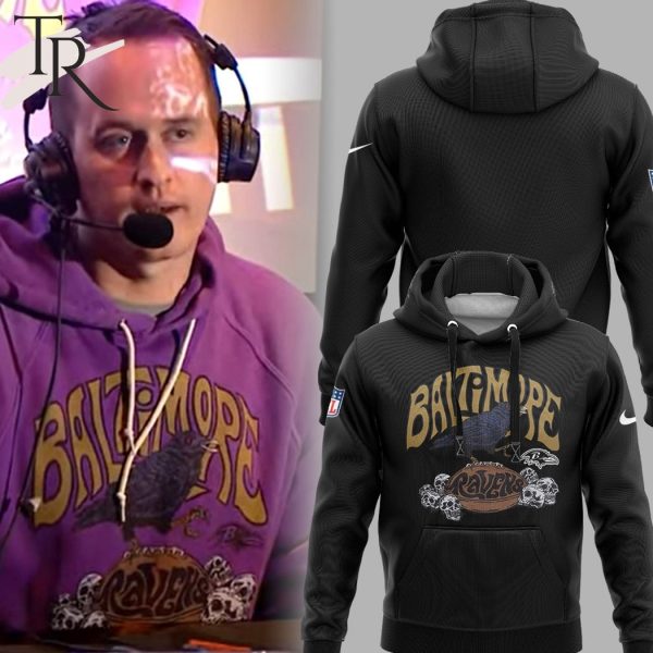 Buildercar - Baltimore Ravens Black V3 NFL Football Team Hoodie