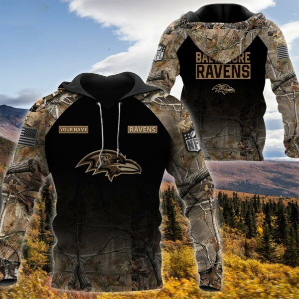 Buildercar - Baltimore Ravens Hunting NFL Football Team Hoodie