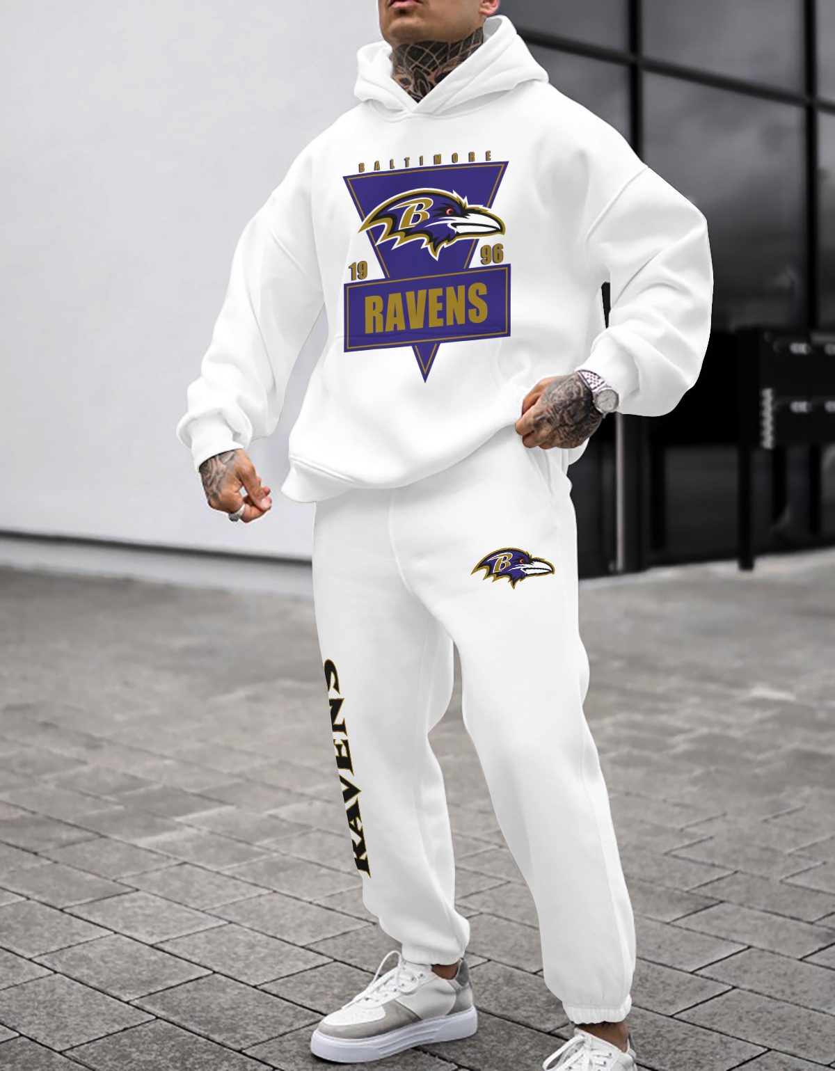 Buildercar - Baltimore Ravens NFL Sport Hoodie Tracksuit Style 200