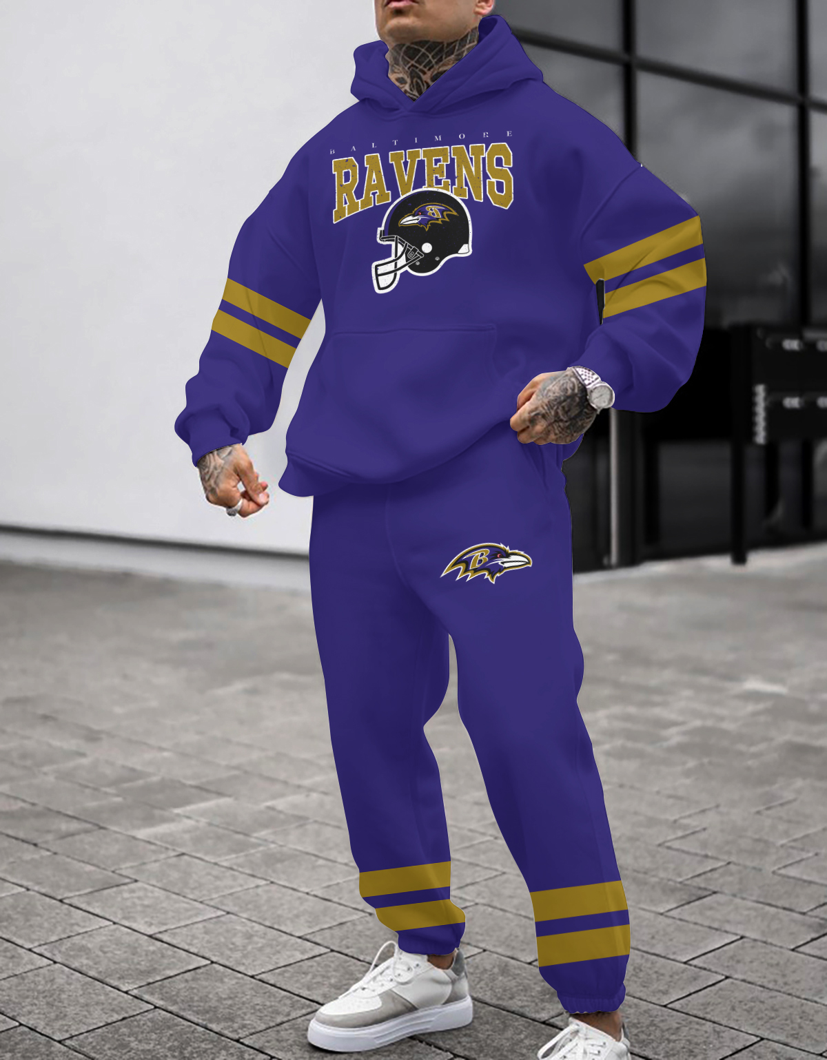 Buildercar - Baltimore Ravens NFL Sport Hoodie Tracksuit Style 205