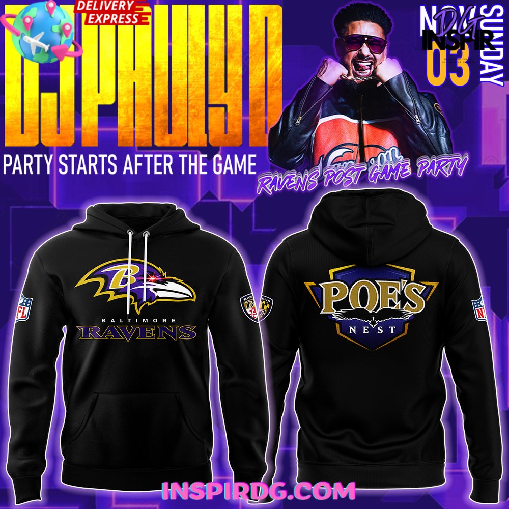 Buildercar - Baltimore Ravens Poes Nest 2025 Sweatshirt Hoodie