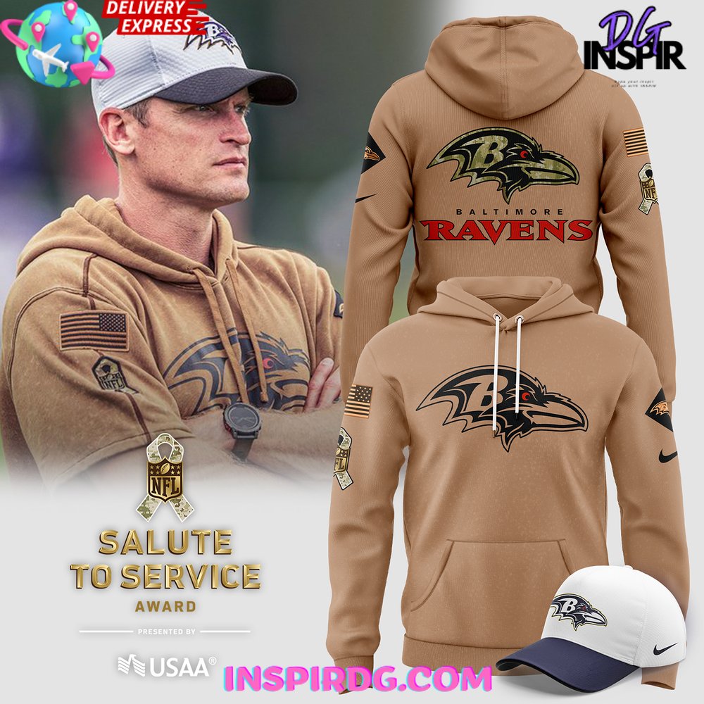 Buildercar - Baltimore Ravens Salute to Service Award 2025 Sweatshirt Hoodie