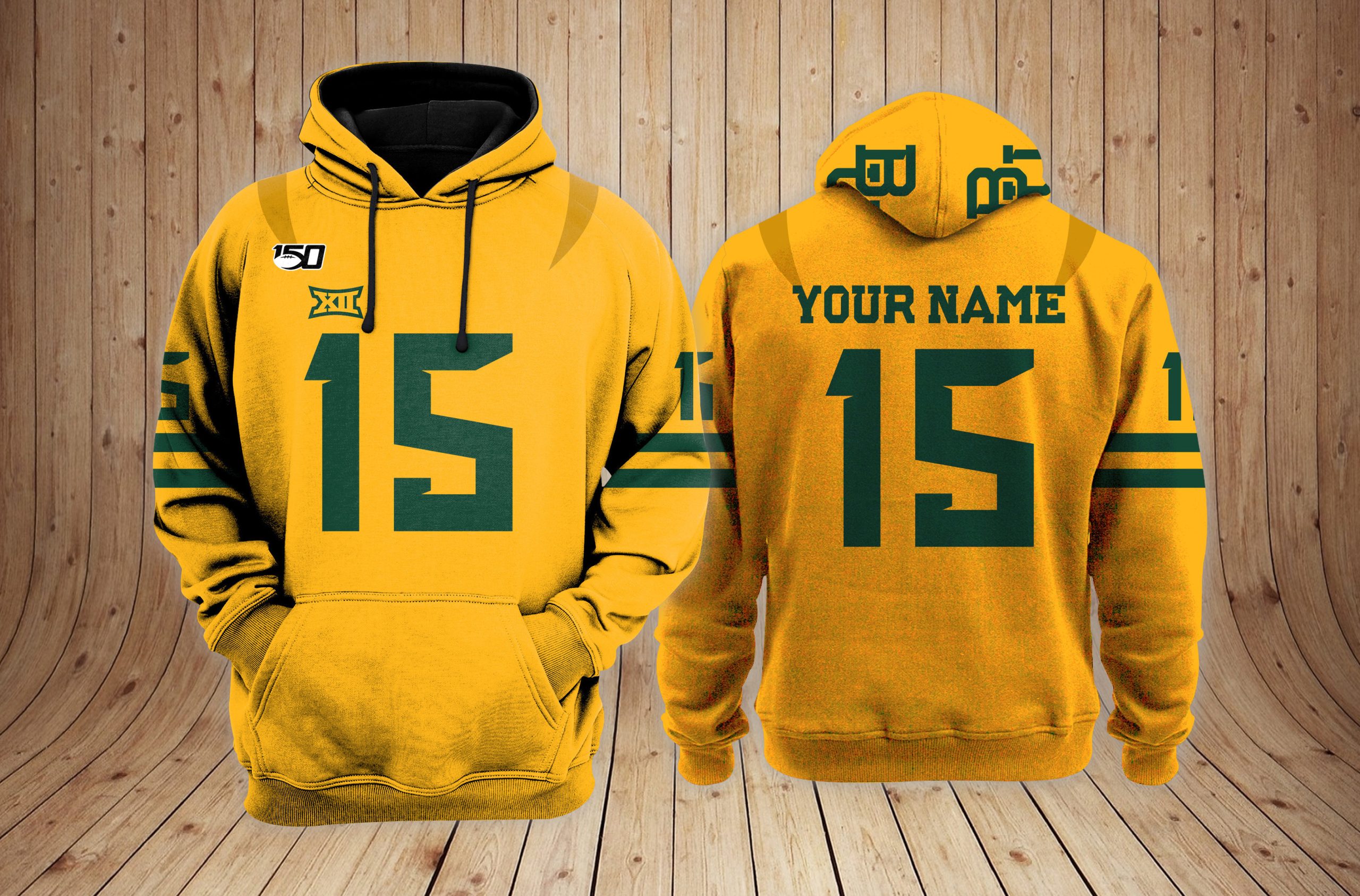 Buildercar - Baylor Bears football NCAA Custom 3D Hoodie PT24080