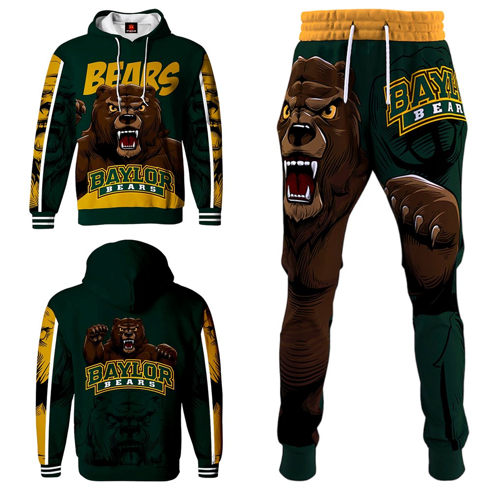 Buildercar - Baylor Bears NCAA Football Team Sport Hoodie Tracksuit