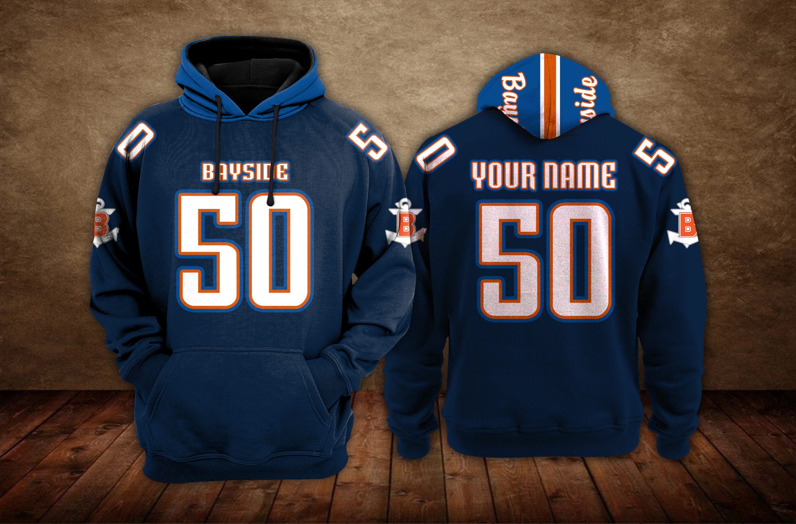 Buildercar - Bayside High School Football NCAA Custom 3D Hoodie PT19168