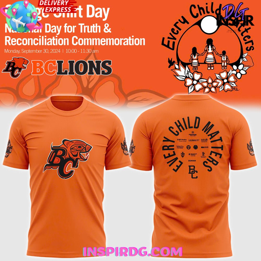 Buildercar - BC Lions Every Child Matters 2025 NHL T-shirt