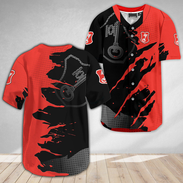 Buildercar - Beck's Beer Metal Crack Pattern Baseball Jersey