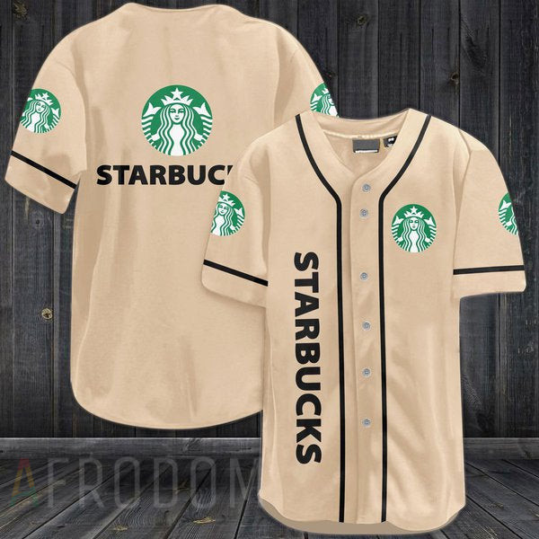 Buildercar - Beige Starbucks Baseball Jersey