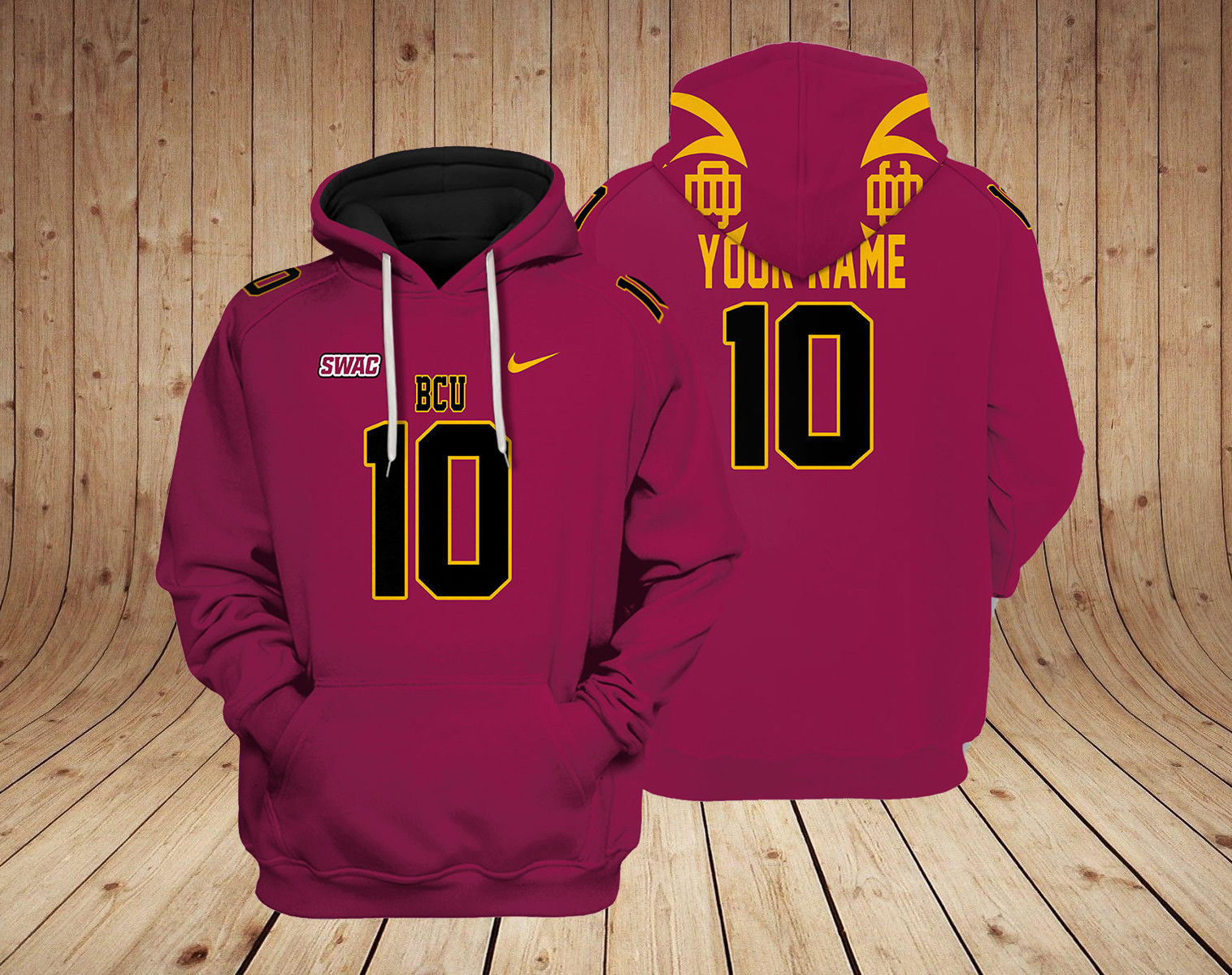 Buildercar - Bethune Cookman NCAA Custom 3D Hoodie PT24060