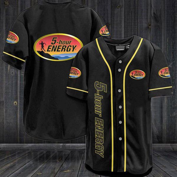 Buildercar - Black 5-hour Energy Baseball Jersey