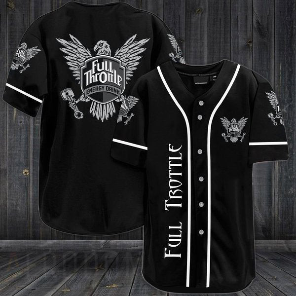 Buildercar - Black Full Throttle Baseball Jersey