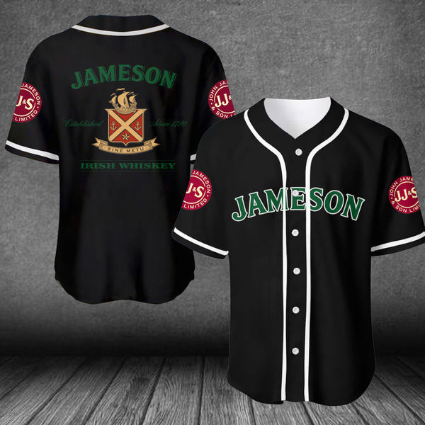 Buildercar - Black Jameson Whiskey Baseball Jersey