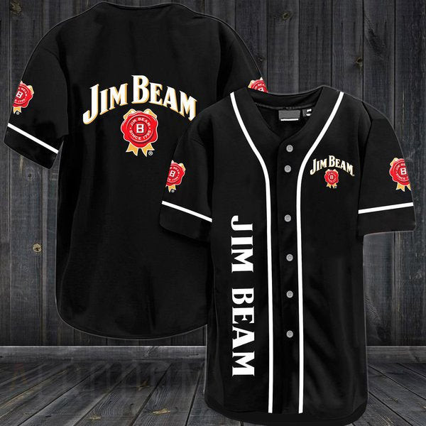 Buildercar - Black Jim Beam Bourbon Whiskey Baseball Jersey