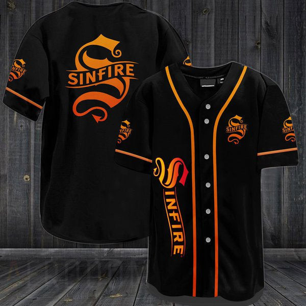 Buildercar - Black Sinfire Cinnamon Whisky Baseball Jersey