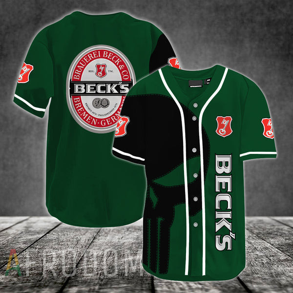 Buildercar - Black Skull Beck's Baseball Jersey