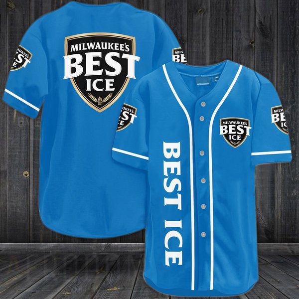 Buildercar - Blue Milwaukee's Best Ice Baseball Jersey