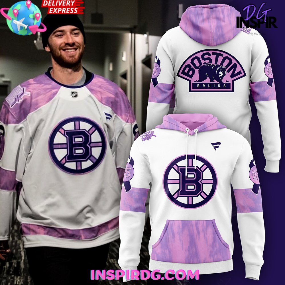 Buildercar - Boston Bruins Hockey Fights Cancer 2025 Sweatshirt Hoodie