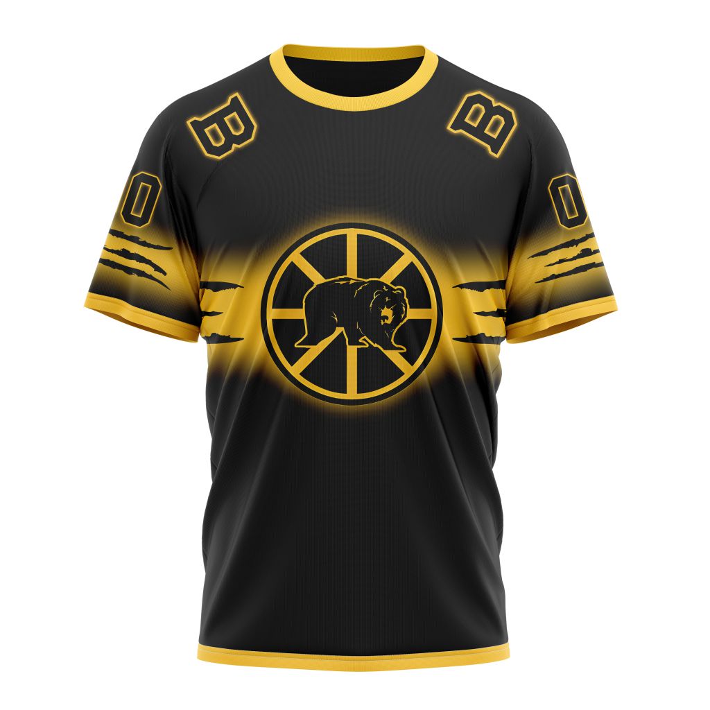 Buildercar - Boston Bruins New Gradient Series Concept Personalized Name And Number T-Shirt