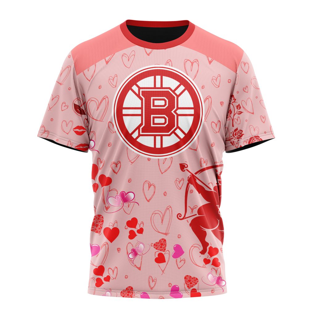 Buildercar - Boston Bruins Special Gift For Valentines Day 02 Personalized Name And Number T-Shirt