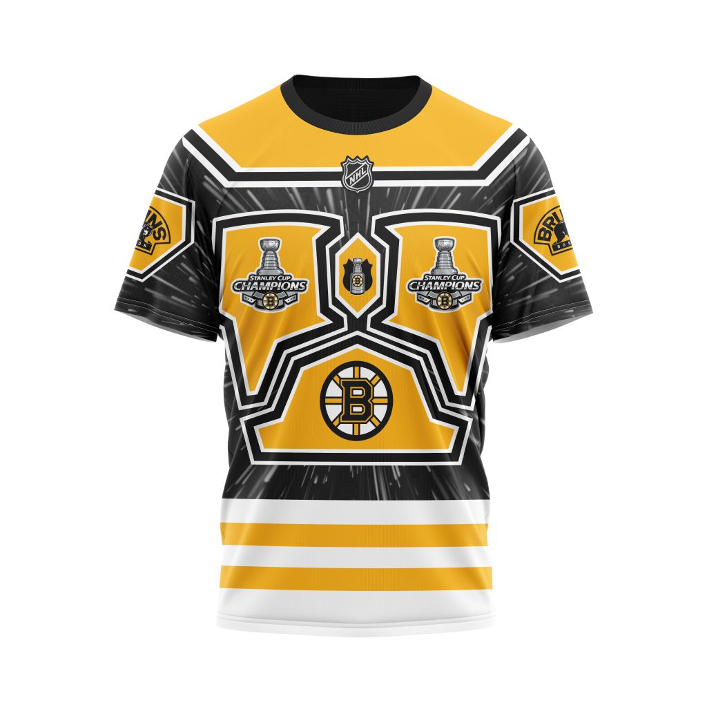 Buildercar - Boston Bruins Star Wars May The 4th Be With You Personalized Name And Number T-Shirt