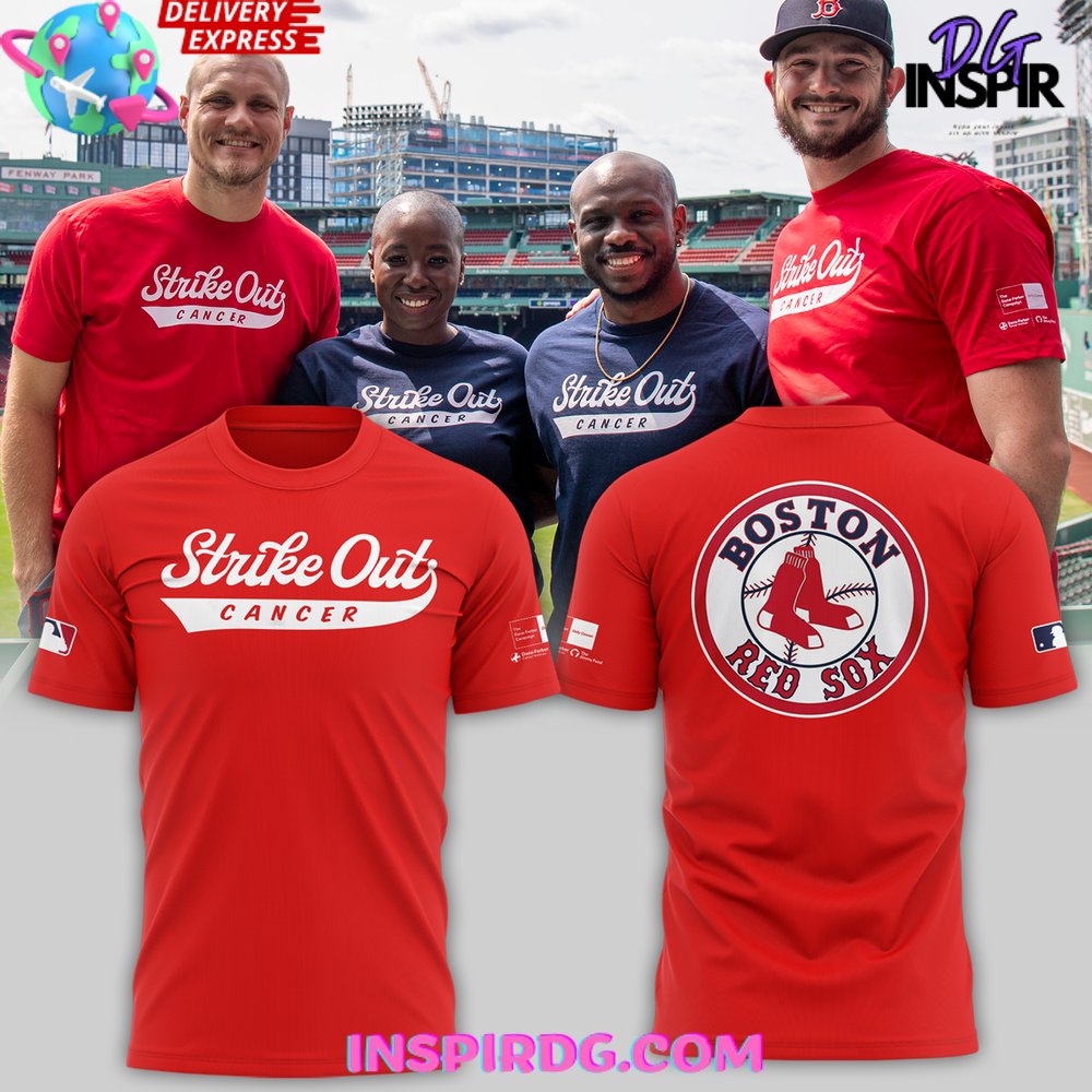 Buildercar - Boston Red Sox Strike Out Cancer NHL T-shirt