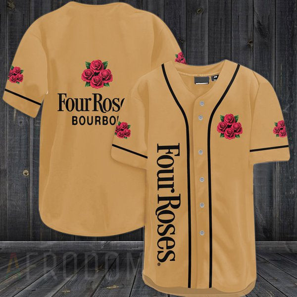 Buildercar - Brown Four Roses Bourbon Baseball Jersey