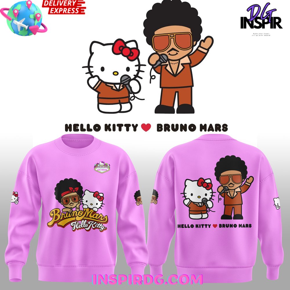Buildercar - Bruno Mars x Hello Kitty Las 50th Anniversary Awesome Sweatshirt Hoodie