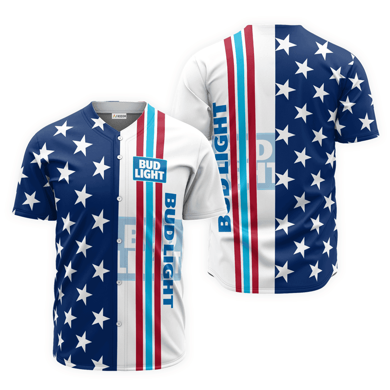 Buildercar - Bud Light American Flag Baseball Jersey