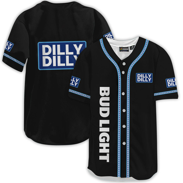 Buildercar - Bud Light Black Dilly Dilly Baseball Jersey