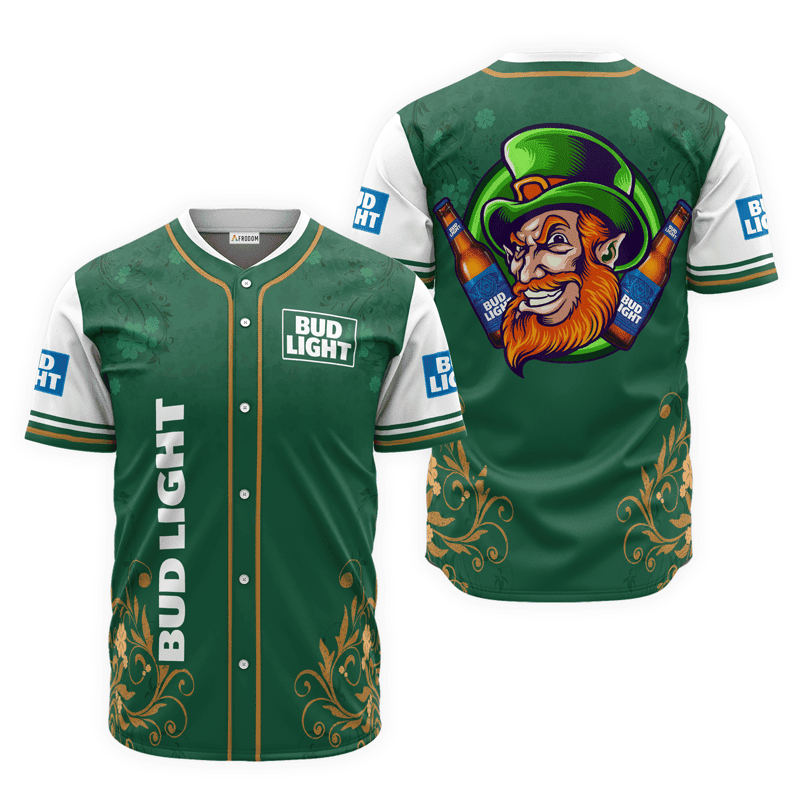 Buildercar - Bud Light St. Patrick's Day Leprechaun Baseball Jersey