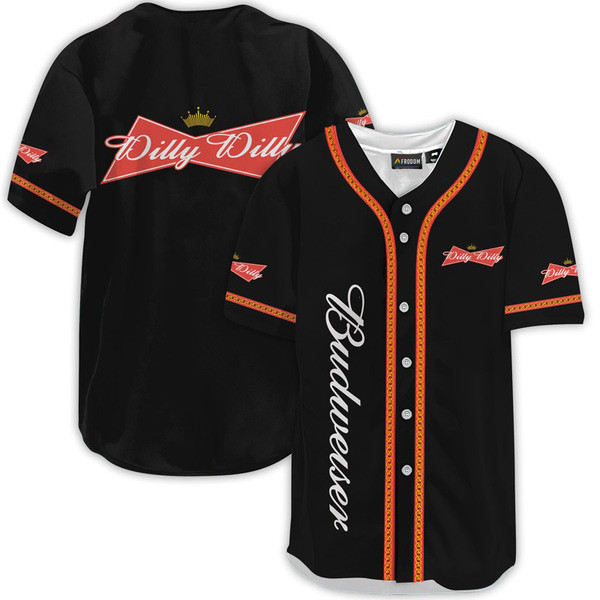 Buildercar - Budweiser Black Dilly Dilly Baseball Jersey
