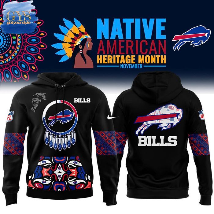 Buildercar - Buffalo Bills 2024 Native American Heritage Month Premium Limited Hoodie