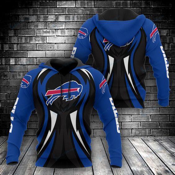 Buildercar - Buffalo Bills Black V5 NFL Football Team Hoodie