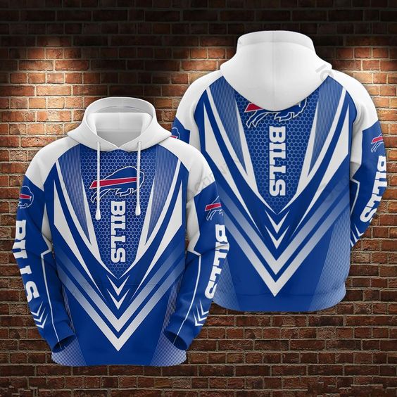 Buildercar - Buffalo Bills Blue V4 NFL Football Team Hoodie
