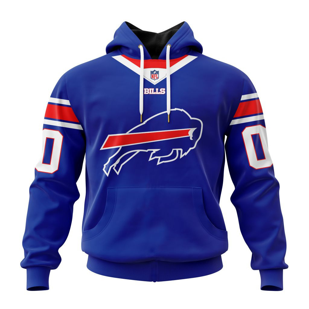 Buildercar - Buffalo Bills Custom Name and Number Hoodie Style 2