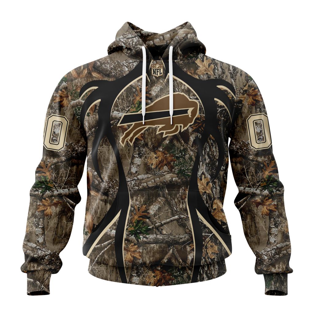 Buildercar - Buffalo Bills Hunter Camo NFL Football Team Hoodie