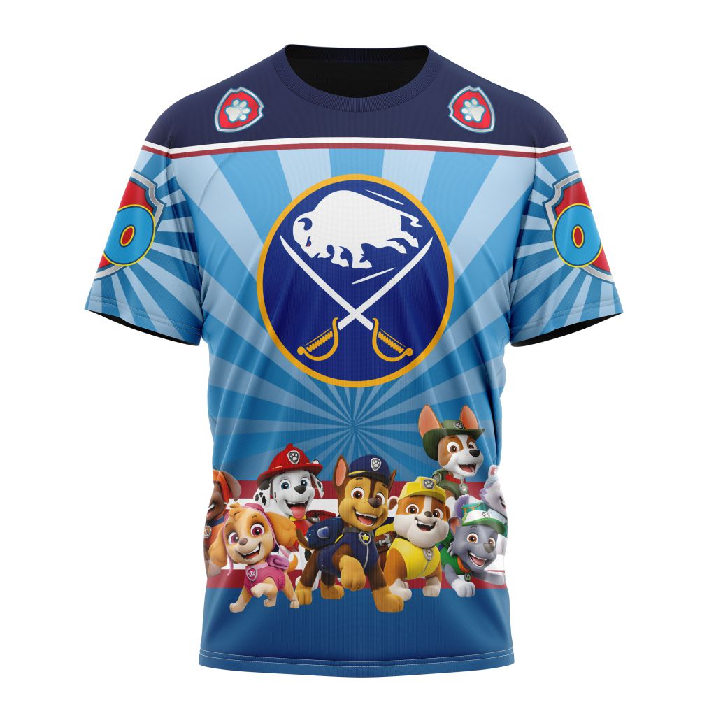 Buildercar - Buffalo Sabres Special Paw Patrol Kits Personalized Name And Number T-Shirt