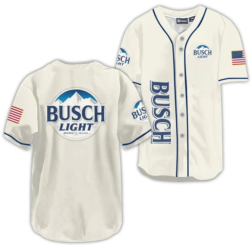 Buildercar - Busch Light USA Flag Baseball Jersey