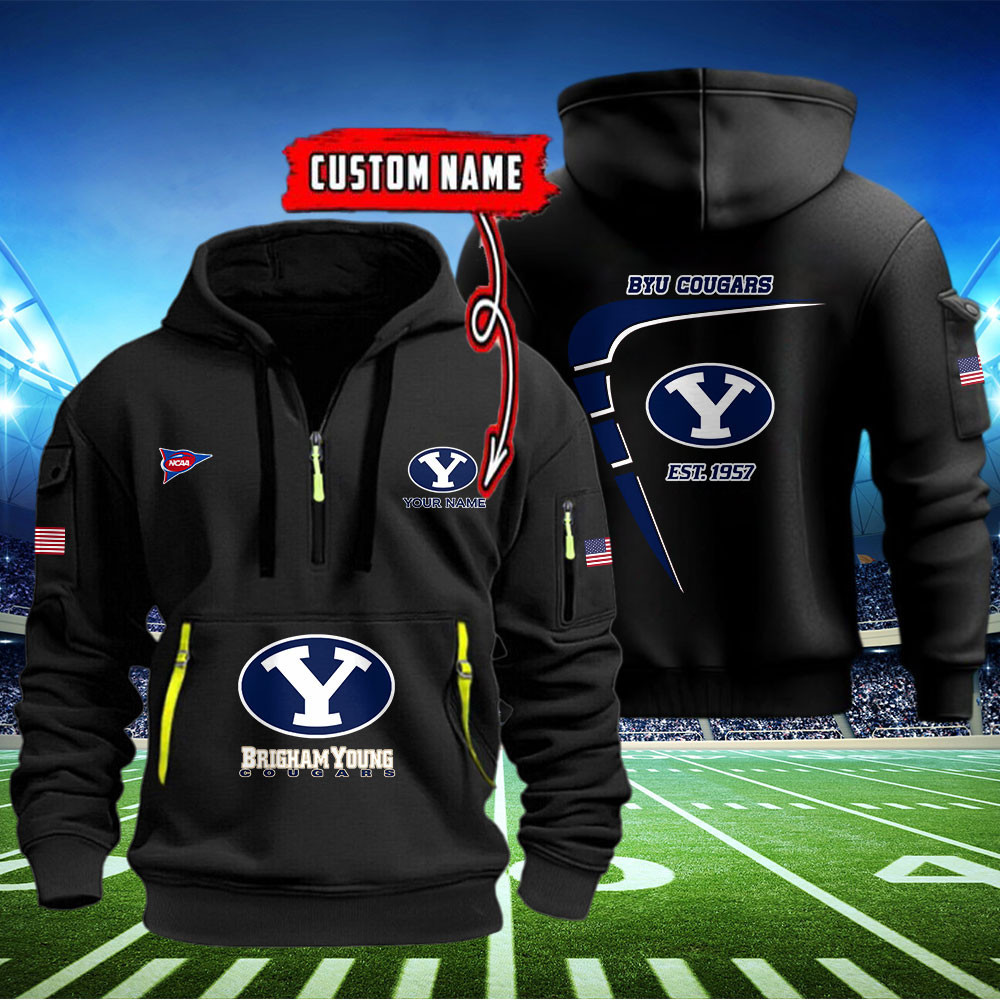 Buildercar - BYU Cougars Quarter Zip Hoodie