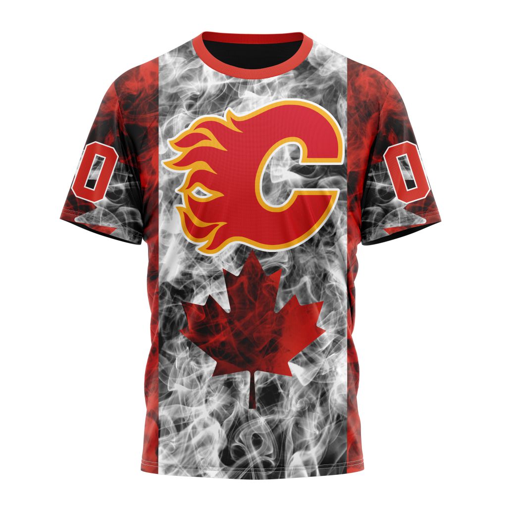 Buildercar - Calgary Flames For Canada Day 01 Personalized Name And Number T-Shirt