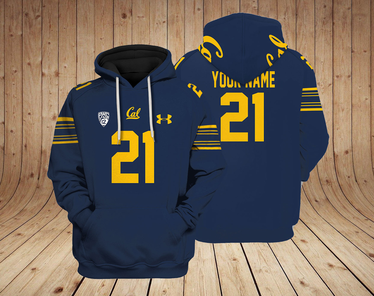 Buildercar - California Golden Bears NCAA Custom 3D Hoodie PT24061
