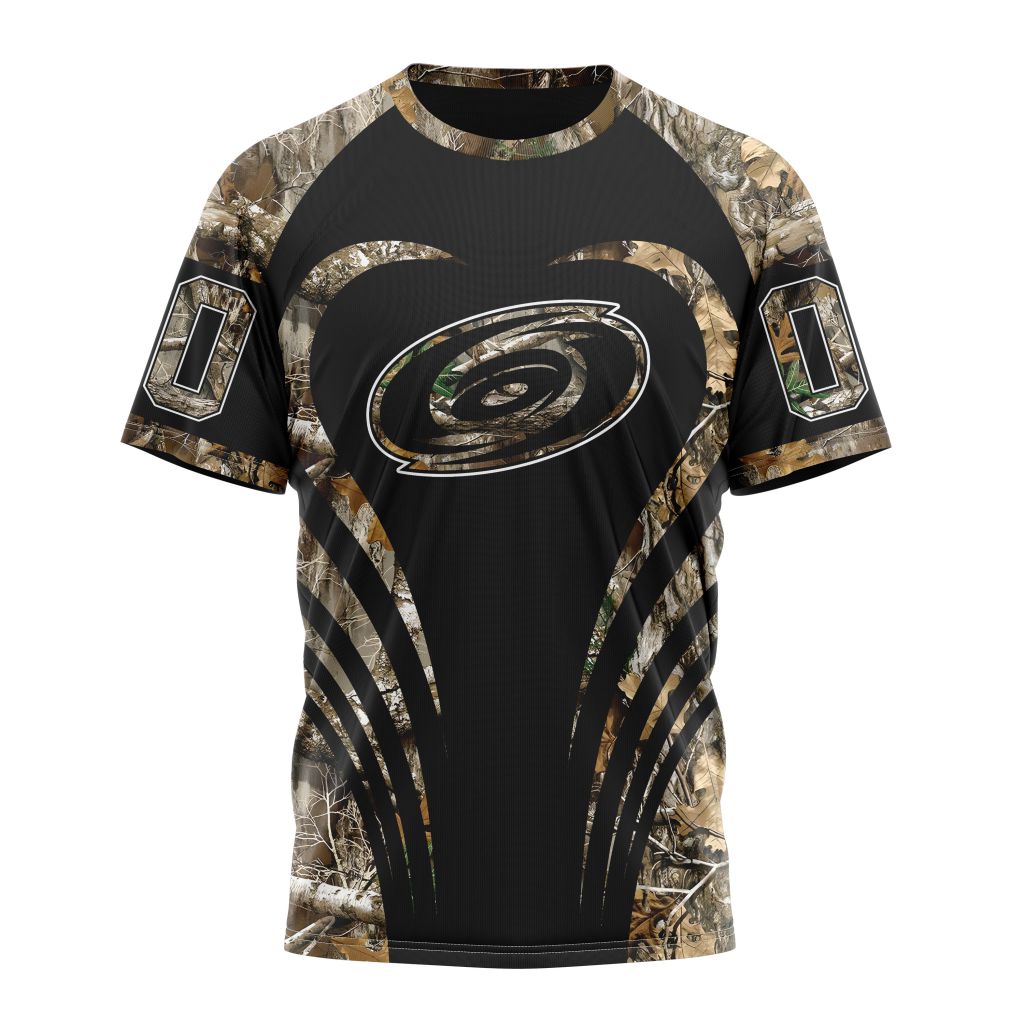 Buildercar - Carolina Hurricanes Special Camo Hunting Personalized Name And Number T-Shirt
